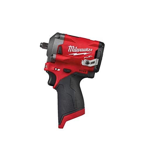 Milwaukee M12 FIW38-0 4933464612 Impact Wrench, 12V Li-Ion, 3/8, Square – M12FIW38-0, 12 V, Black/Red