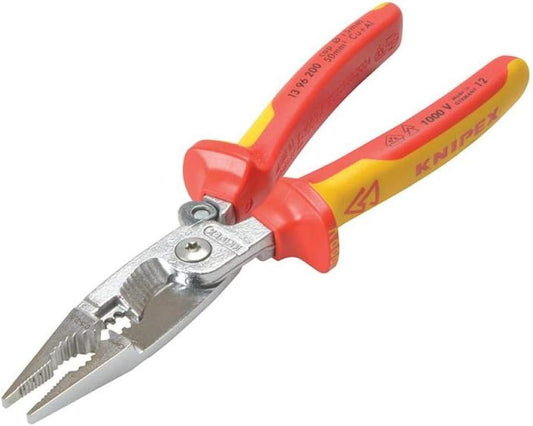 Knipex 13 96 200 SB Pliers for Electrical Installation VDE-tested with opening spring in blister packaging