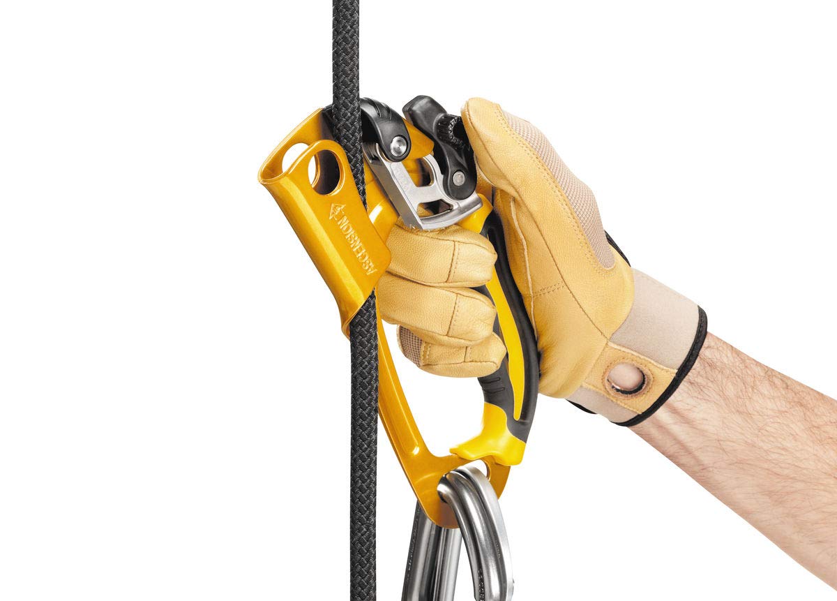 PETZL Ascension Ascender - Ergonomic Handled Rope Ascender for Climbing and Rigging