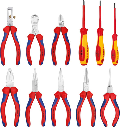 Knipex - Pliers & Screwdriver Set in Tool Roll, 11 Piece