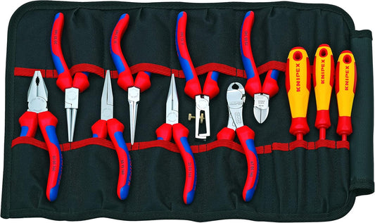 Knipex - Pliers & Screwdriver Set in Tool Roll, 11 Piece