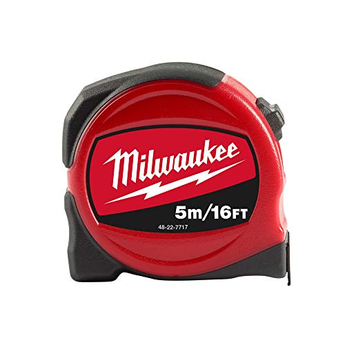 Milwaukee 48227717 5m/16ft Pro Compact Tape Measure S5-16/25, Red