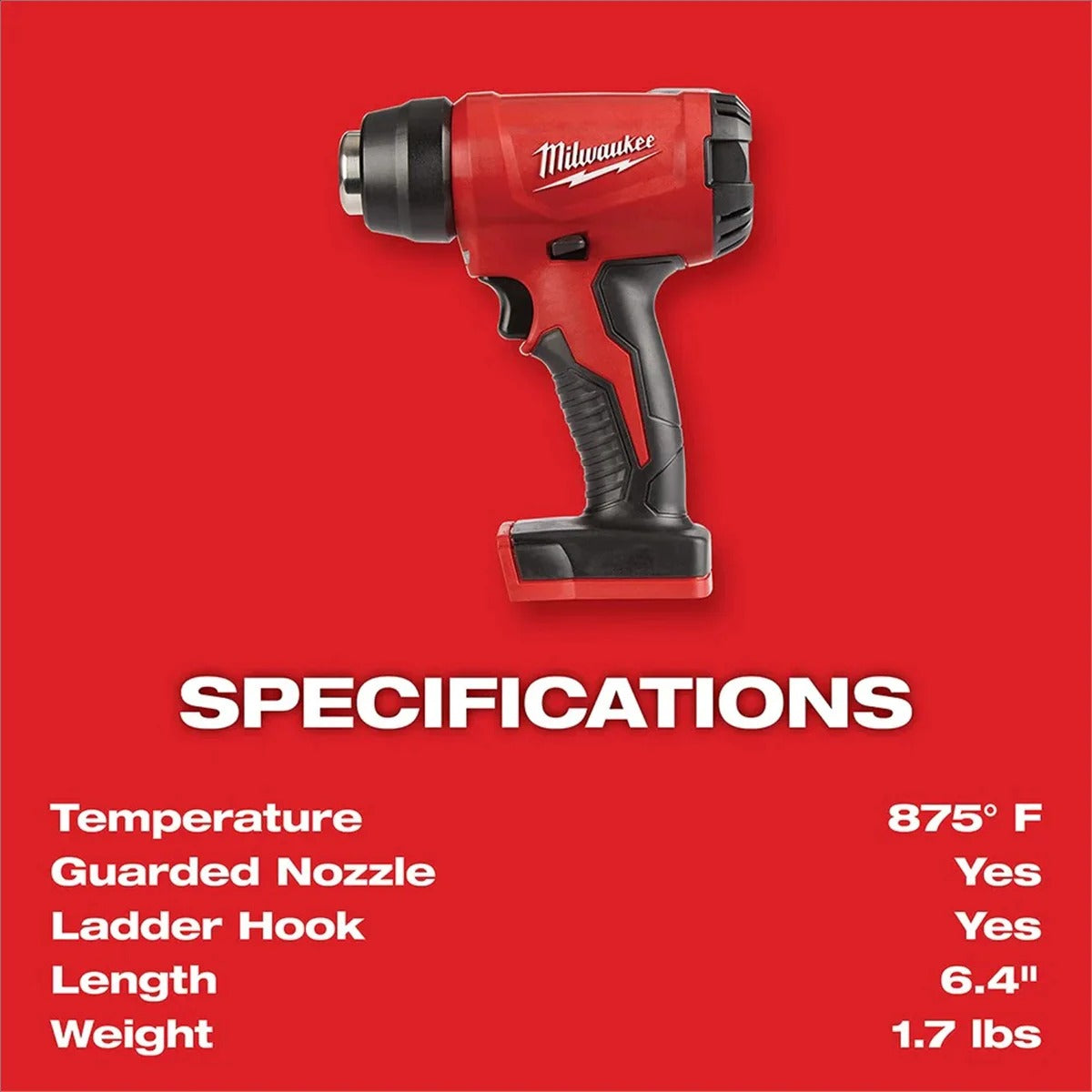 Milwaukee 2688-20 - M18 18V Cordless Compact Heat Gun